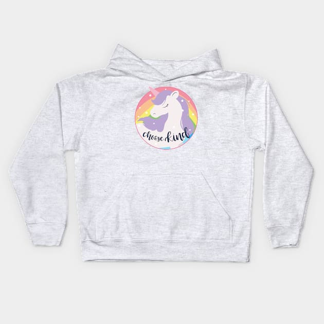 Unicorn Kids Hoodie by valentinahramov